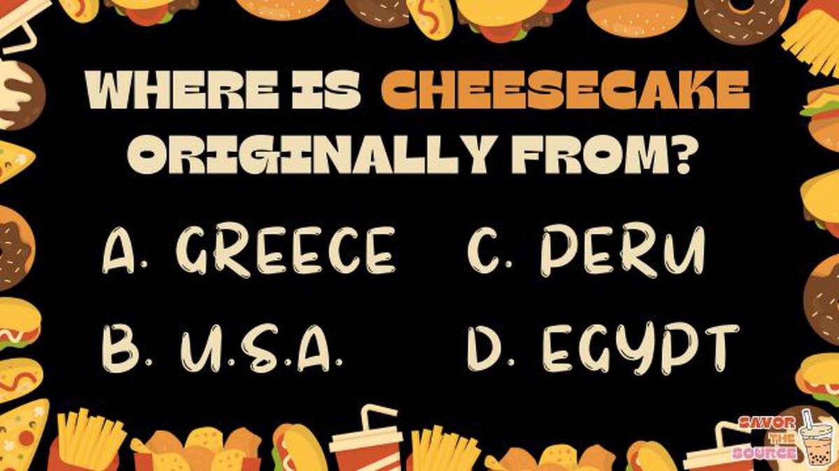 SAVOR THE SOURCE: Food Trivia! image number null
